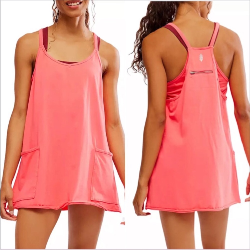Free People Hot Shot Mini Dress With Pockets In Electric Sunset. NWOT! Sz XL